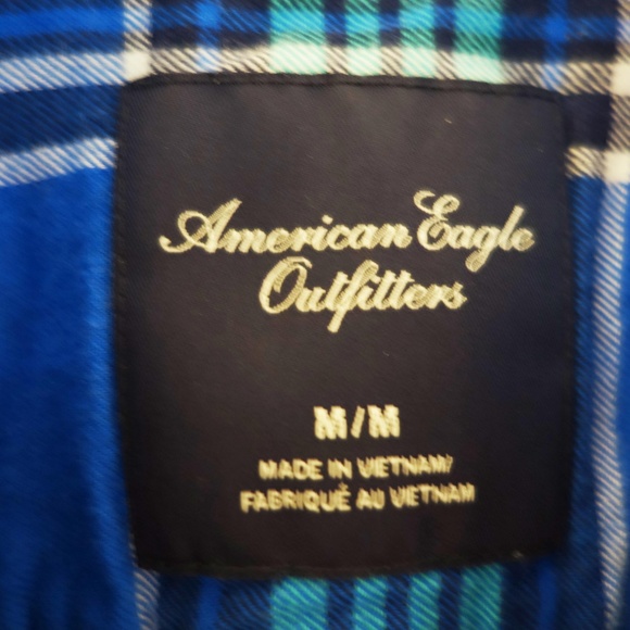 EUC Blue Flannel American Eagle Top in Medium - Picture 3 of 5